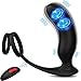 Anal Sex Toys Prostate Massager -Feelingirl Male Vibrators Penis Ring 9-Vibration Mode Wireless Remote Control Vibrator Rechargeable Waterproof P-spot Vibrating for Men and Couples.