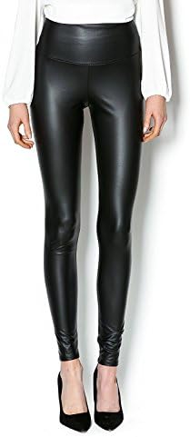 Retro Design Winter Faux Leather Stretchy High Waisted Pants Tights Ankle Leggings Jeans Trousers (XXL-2PACK, black)