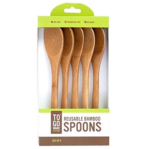 To-Go Ware Bamboo Spoon, Set Of 5,Brown