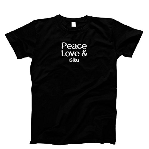 Peace Love & Siku T-Shirt, Men's, Black XX-Large