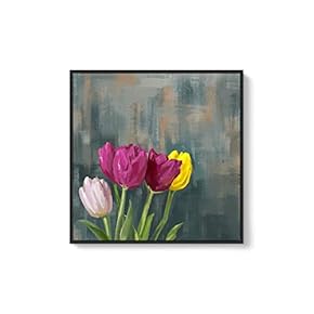 Framed Canvas Wall Art for Living Room, Bedroom Flowers Canvas Prints for Home Decoration Ready to Hang - 24x36 inches - 16x16 inches