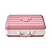 Jeeke Pill Box Mini Portable Pill Organizer Container Case Pill Square Box (Pink, 3.93x2.95x1.5inch)