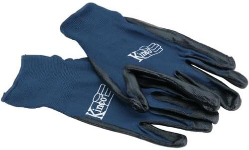 Kinco 035117189010 Knit Nylon Grip Work Gloves Nitrile Palm, Small, Blue, Single Pair