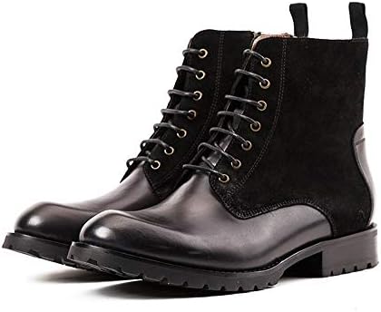 ブーツ 通販 激安 ハンドメイドメンズブーツスエードレザーメンズチェルシーブーツレザーブリティッシュレトロレザーブーツハイトップ Yingkou Color Size Black 250