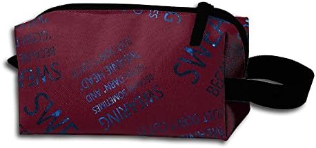 SWEARING BECAUSE SOMETIMES GOSH DARN AND MEANIE HEAD JUST DON'T CUT IT Print Portable Make-up Receive Bag Hand Cosmetic Bag Makeup Bag Sewing Kit Medicine Bag For Travel&amp;home