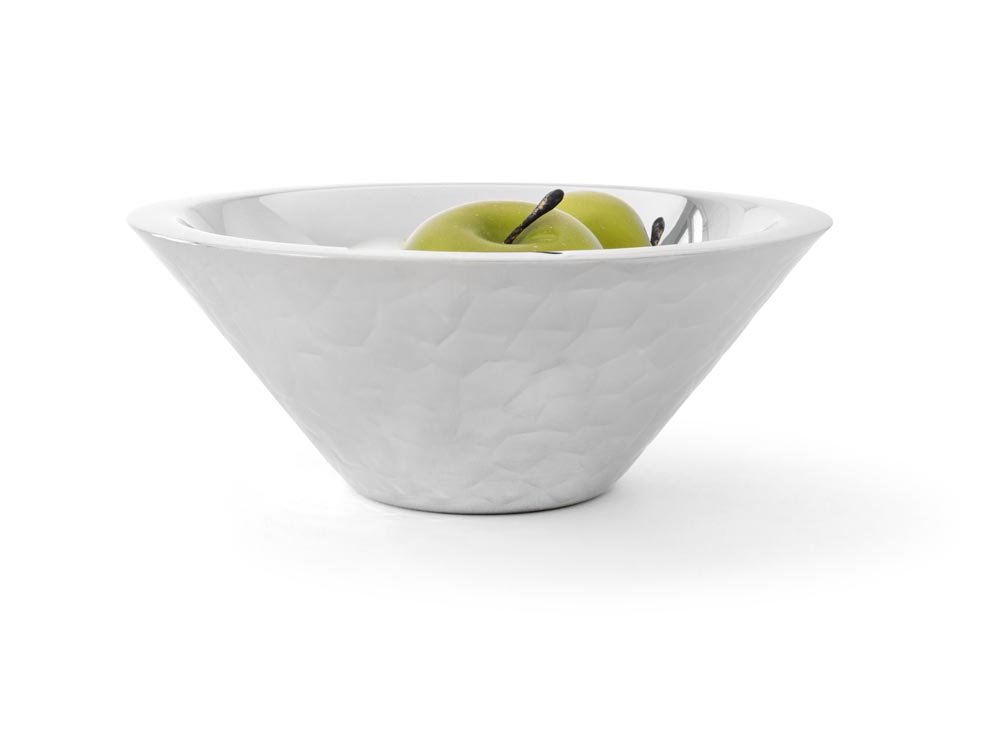 Zilverstad Conical Croco Design Bowl Double Walled, Silver