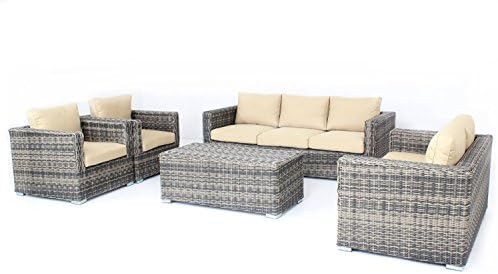 Outdoor Patio Sofa Sectional Wicker Furniture 5pc Couch Set