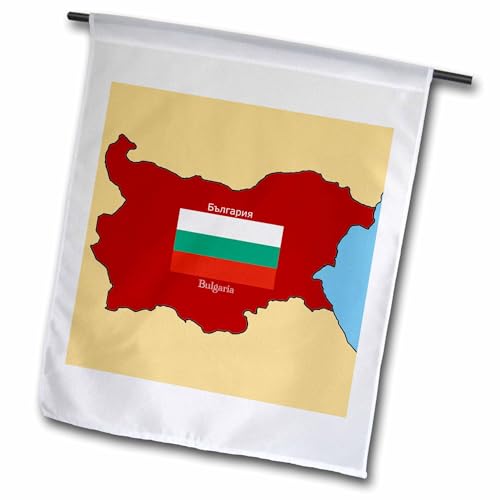 3dRose fl_37580_1 The Map and Flag of Bulgaria with Bulgaria Printed in English…