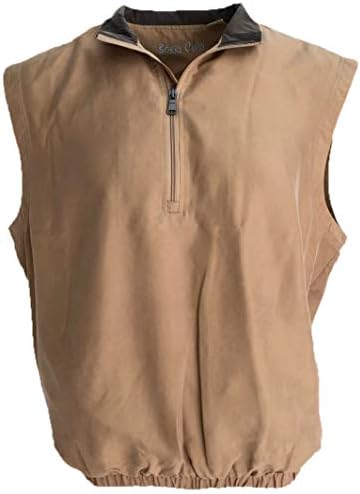 Men's Silk Lightweight Sleeveless Half-Zip Golf Pullover Water Repellent