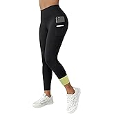 CHICME Fleece Lined Leggings Women Tummy Control Thermal Warm High Waisted Winter Yoga Pants with Pockets