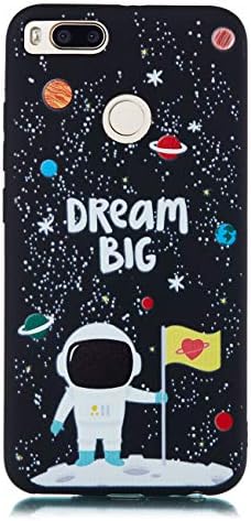 Mioc Xiaomi Mi A1 / 5X Black Case, Luxury Personality 3D Starry Sky Embossed Painted Pattern Soft TPU Silicone Sleeve Ultra-thin Shock Absorbing Back Shell [Phone Cover]