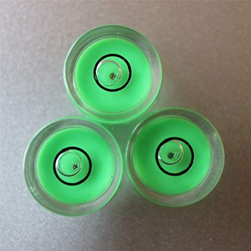 3 x Professional Spirit Bubble Level (in green) with Metal Ball Guide/Small Mini Bullseye Vial Round circular (supplied with a gift box) - Thumbnail 2