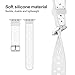 UMTELE 42mm Soft Silicone Replacement Band Sport Strap with Ventilation Holes for Apple Watch Nike+, Series 2, Series 1, Sport, Edition, White/Silver