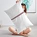 TEFOTO British Style Bed Pillow for Sleeping Polyester Filled Pillow with Cotton Pillowcase Queen Size
