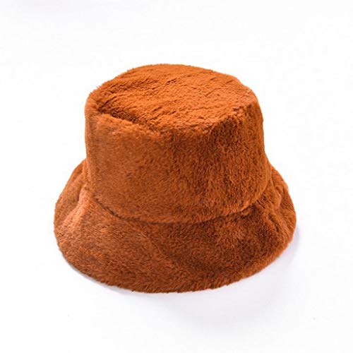 DingLong Wintermütze Bucket Hat für Damen/Mädchen, Mode Fischerhüte Warm Baumwolle Pelz Unisex Faltbar Anglerhut, Zum… – Bild 6