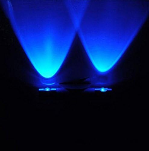 Awon AW161117 Up/Down Light Aluminum Adjustable 2 LED Wall Sconces Light 360°rotation Fixture Hardwired Energy Saving Night Light (Blue)