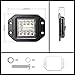 Flush Mount Led Pods Liteway - 5 Inch Spot Flood Combo Beam LED Light Bar - 4800LM Work Driving Lights Off Road for Jeep Trucks Tractor SUV 4x4 ATV UTV - 2 Pack, 1 Year Warranty