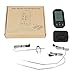 Digital Meat Thermometer, Morgofun Wireless Remote Digital Cooking Food Meat Thermometer for Smoker Oven Kitchen BBQ Grill Thermometer Instant Read with Timer Alert, 3 Stainless Steel Probes - UPGRADE