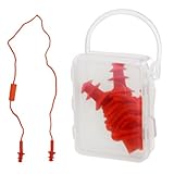 ANSI Approved Soft, Comfortable Ear Plugs with Neck Cord & Carry Case - 25-Decibel Noise Reduction - Triple Baffle