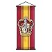Harry Potter Style Striped Banner - Gryffindor Flag 43in x 16in - High Quality Wall Scroll - Ready to Hang - Perfect Barware Man Cave Gift - Unique HP Collectible Accessories