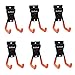 CoolYeah Slatwall Hooks Heavy Duty, Garage Storage Utility Double Hooks for Organizing Power Tools,Small U Hooks (Pack of 6, 2 × 2.8 × 4.2 inches)