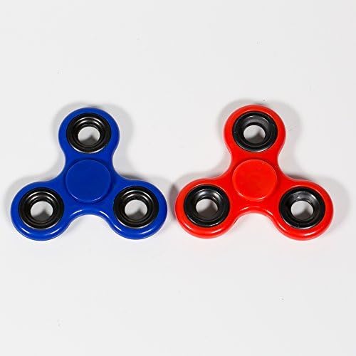 Hand Spinner Fidget New Popular Relieve Stress Plastic finger Spinner Effective for Focus and Deep Thought(Blue/Red)