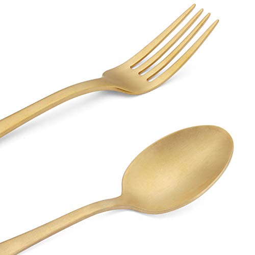 Gold Silverware Set, 20Piece Stainless Steel Flatware Set, Kitchen