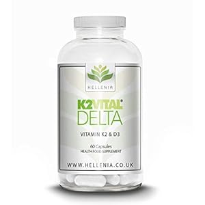 Vitamin K2 Vital® Delta & Vitamin D3 Vegan – 60 Capsules – Support Bones, Blood clotting, and a Healthy Immune System.