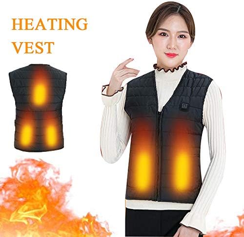 MAOMAOQUEENss Women Outdoor USB Infrared Heating Vest， Flexible Electric Thermal Winter Warm Jacket，Electric Heating Clothing for Ski Hunting Sports Hiking Riding,XXL