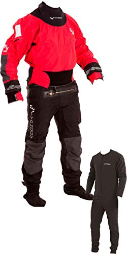 Typhoon 2016 Multisport 4 Four Latex Seal Drysuit +Con Zip Inc Fleece Grey/Navy 100140 Sizes- - ExtraLarge