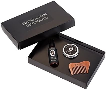 Benjamin Bernard Beard Grooming Kit - Contains 1 x Beard Balm, 1 x Beard Wash and 1 x Limited Edition Benjamin Bernard Beard Comb