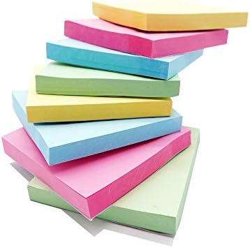 ANMIXIN Post-it Notes 3 x 3 Sticky Notes 33 Note Paper Color Pad Memo Notes Can Paste it Again For Office and Home (Four color 3)