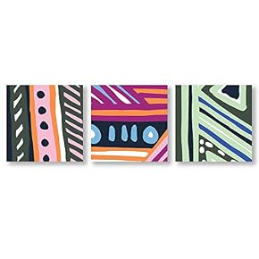 Creative Pattern Home Artwork for Living Room Bedroom x3 Panels