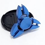 STRESS SPINNER Tri Hand Spinning Crab Shape Fidget Finger Toy with High Speed Hybrid Ceramic Bearing 1-3 Min Spins for Killing Time(Blue)