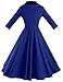 GownTown Womens Dresses cape collar 3/4 Sleeves 1950s Vintage Dresses Swing Stretchy Dresses