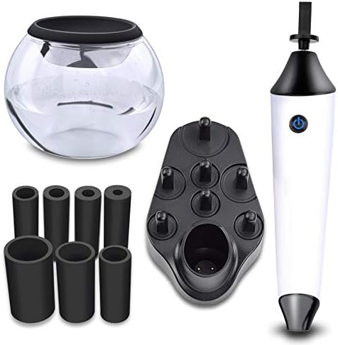 Automatic Makeup Brush Cleaner and Dryer,USB Rechargeable With 7 Rubber Collars,Makeup Brushes Cleaning Tool,Gift for Women.