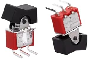 ZCKHNQOP 5pc MR-0-102-A03-0006-RS 3-pin second 2gears rocker arm switch bent foot with cap and warping button switch ZCKHNQOP