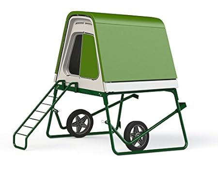 Omlet Eglu Go Up Chicken Coop With Wheels And Accessories Leaf Green
