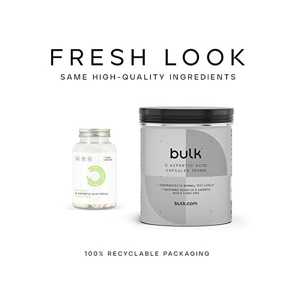 Bulk-Pure-D-Aspartic-Acid-Capsules-750-mg-Pack-of-120-Packaging-May-Vary Bulk Pure D Aspartic Acid Capsules, 750 mg, Pack of 120, Packaging May Vary