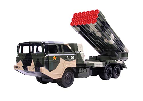 Big Daddy Military Missile Transport Army Truck Defence System 18 Long Range Missile Jungle Camouflage Toy Truck