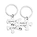 bobauna Miscarriage gift Puzzle Keychain Set Of 2 Baby Memorial Jewelry For Infant Loss (mommy/daddy angel)