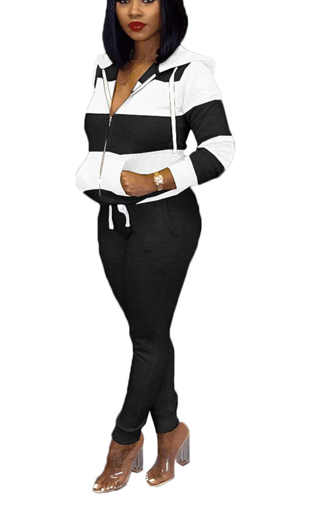 Jogging Suits for Women - Two Piece Sweatsuit Pullover Hoodie + Long Pants Tracksuit Set Jumpsuits