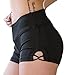 Helisopus Womens Stretch Solid Athletic Shorts Cross Side Tie Dance Yoga Shorts