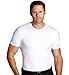 Insta Slim ISPRO Slimming Crew-Neck Short Sleeve Top Shapewear Compression Shirt for Men - (Pack of 3) White