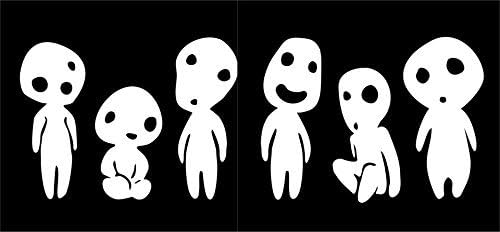 Princess Monoke Family Decal 8" Wide and Charge Car Window Wall Macbook Notebook Laptop Sticker Decal