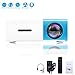 DeepLee DP300 Mini Projector, Portable LED Projector Home Cinema Theater with PC Laptop USB/SD/AV/HDMI Pocket Projector for Video Movie Game Home Entertainment Projector - Blue