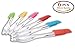 Qadira Silicone Baking Spatulas - 7 Inch (Set of 6) Spoon Style Dishwasher Safe Durable Jar Icing Scraper Butter Mixer Utensil Kitchen Cooking Gadget and Bakeware Perfect Tool for Cake Decorating