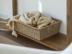 StorageWorks Wicker Baskets, Seagrass Baskets for