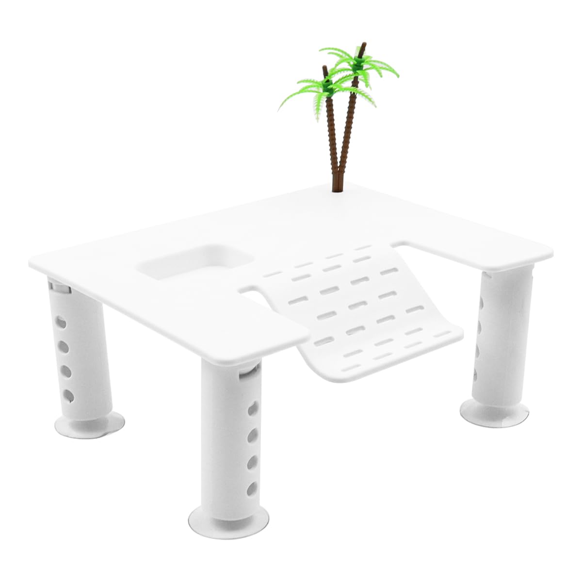 ZONADAH Turtle Floating Island Turtle Basking Platform with Sucker Cup Aquatic Fish Tank Decorations Turtle Climbing Basking Terrace for Semi Aquatic Animals