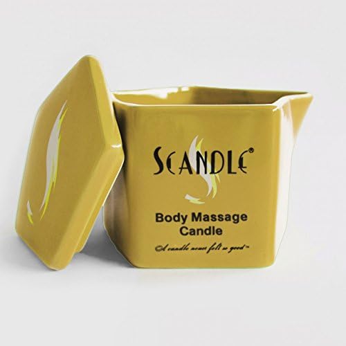 Scandle Candle Oatmeal Milk &amp; Honey Body Candle 10 oz. Ceramic Canister